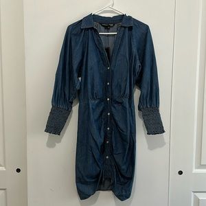 Veronica Beard, denim ruched dress, size 6, NWT